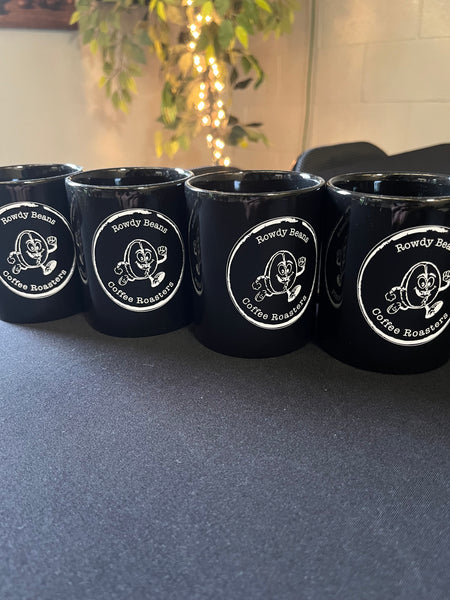 11 oz-Black Ceramic Rowdy Beans Coffee Roasters Mug